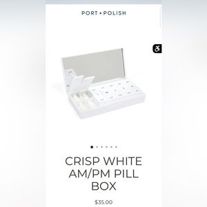 CRISP WHITE AM/PM PILL BOX (port and polish)